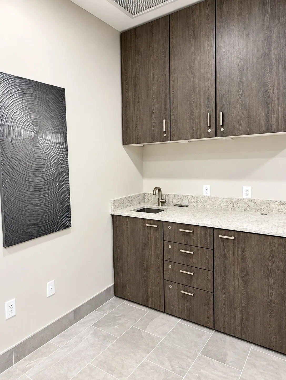 Coffee Bar with Mini Fridge and Microwave