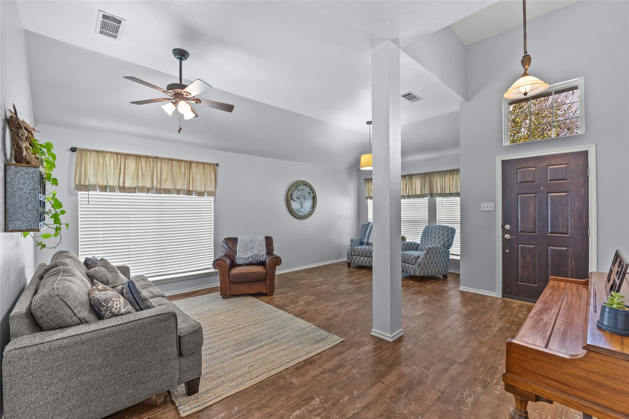 Living room at entry
