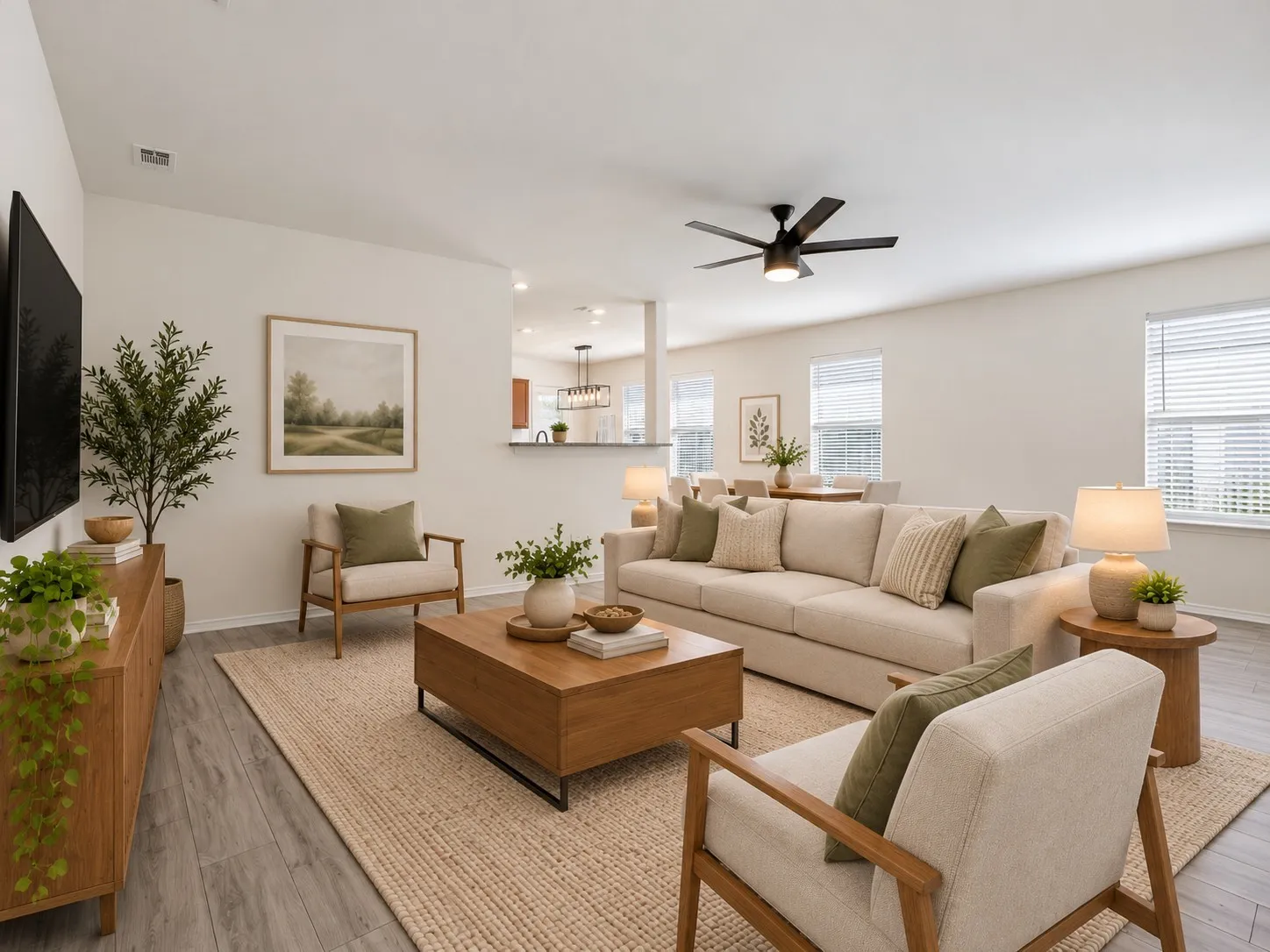 Living Room Virtual Stagging