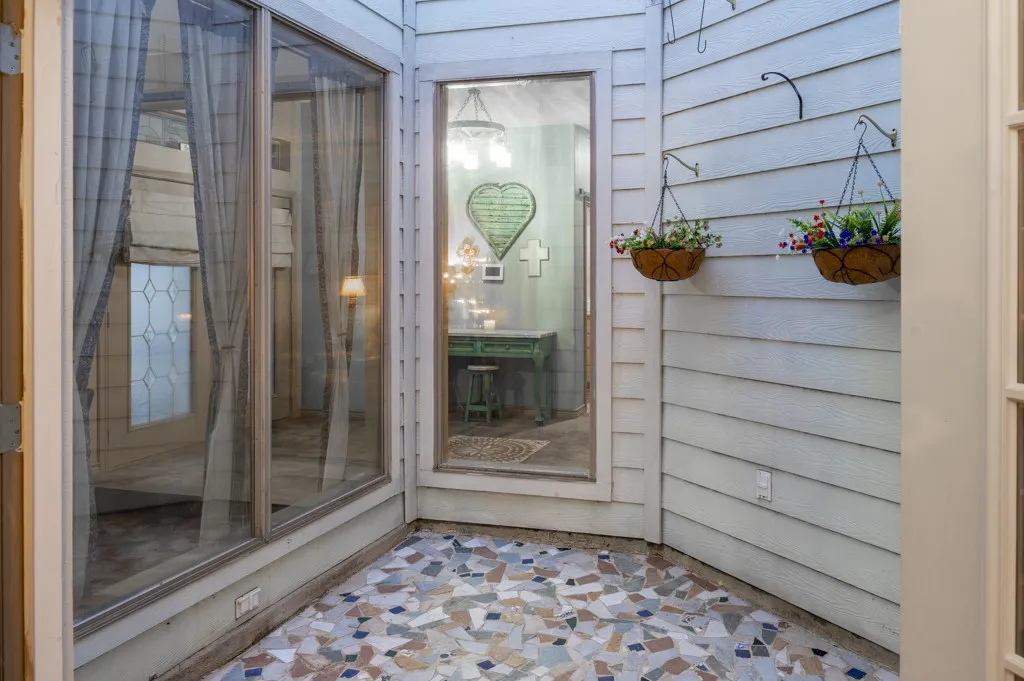 Double Entry Doors and Water Faucet Access Not Pictured