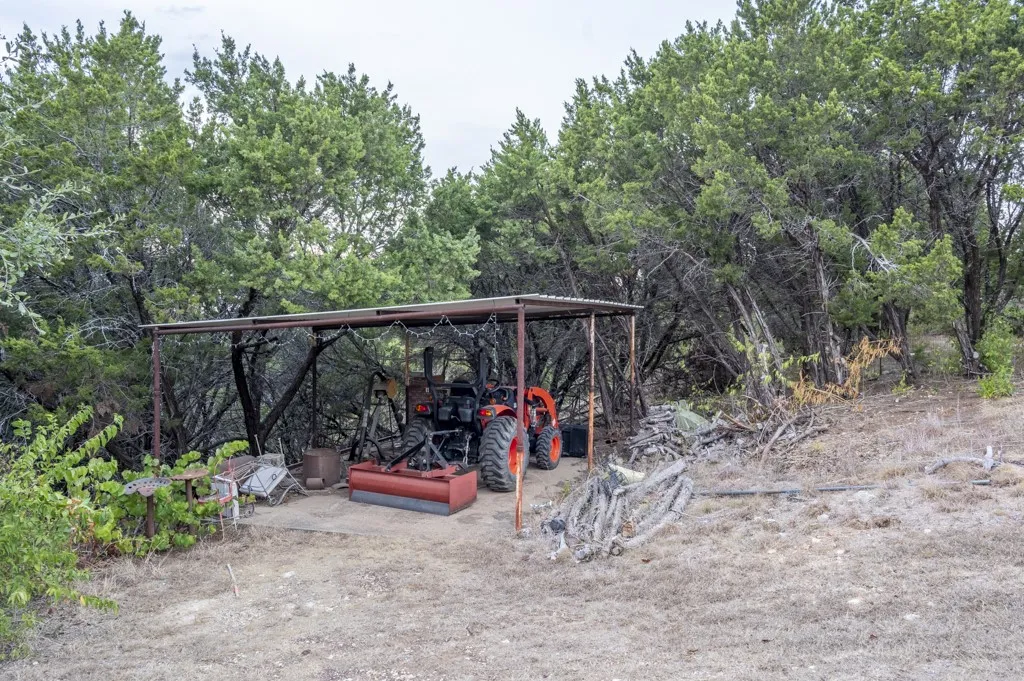 Concrete Carport Area in Backyard