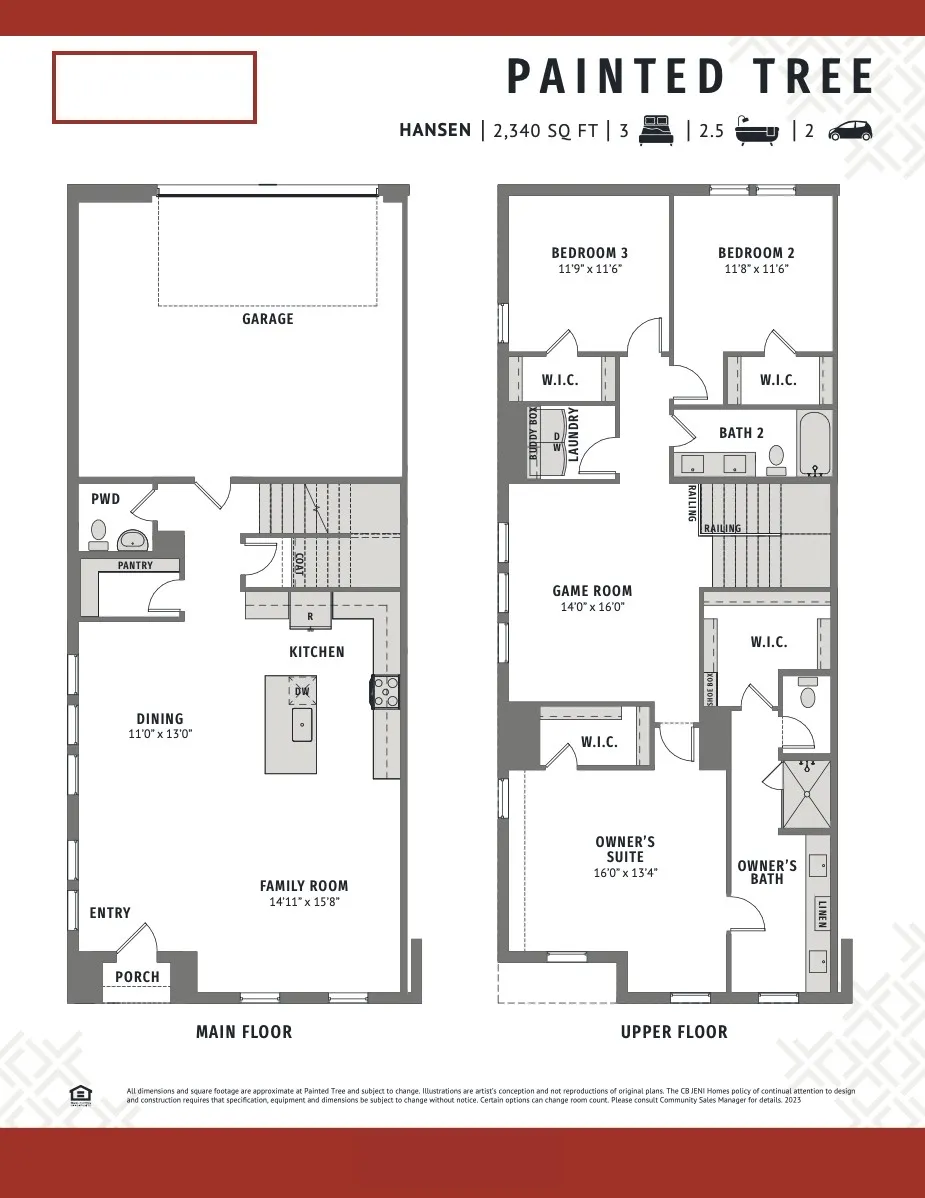 Our wonderful end unit Hansen floor plan offers great entertaining spaces both upstairs and down!