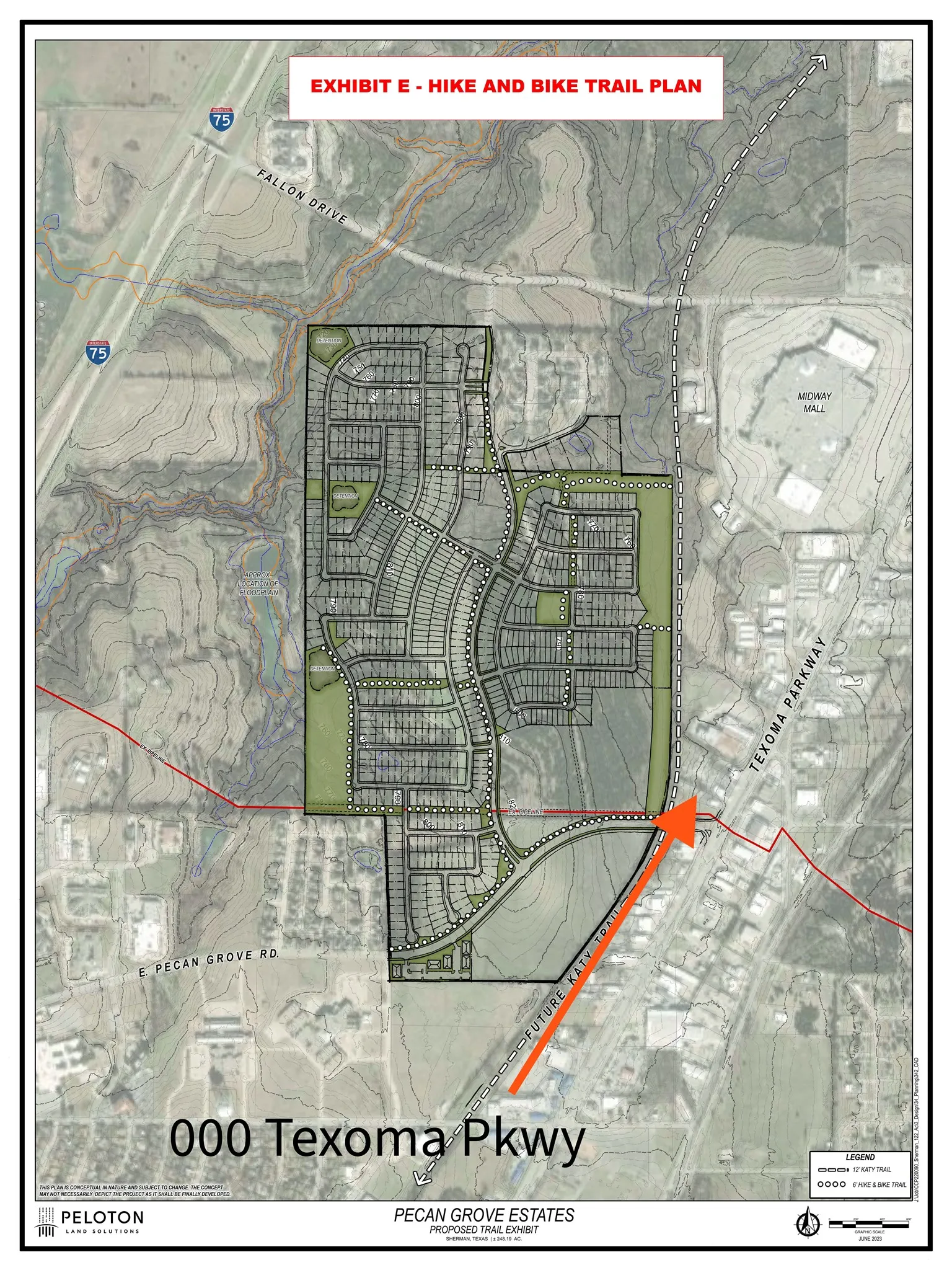 This Land Parcel is Ideally Positioned for Development at the Entrance Road to Pecan Grove Estates- A Planned SFR Development with 560 Homes