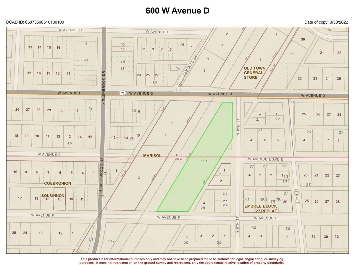 Property Survey Map. Illustrating the property boundaries and surrounding parcels with identifying information