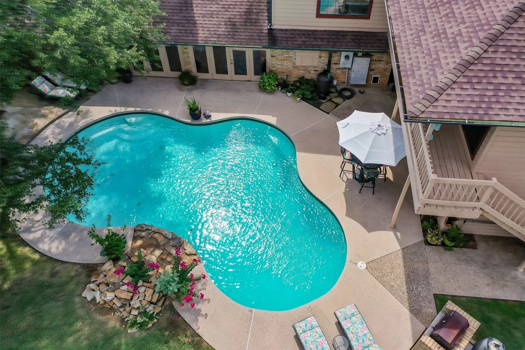 Aerial of pool