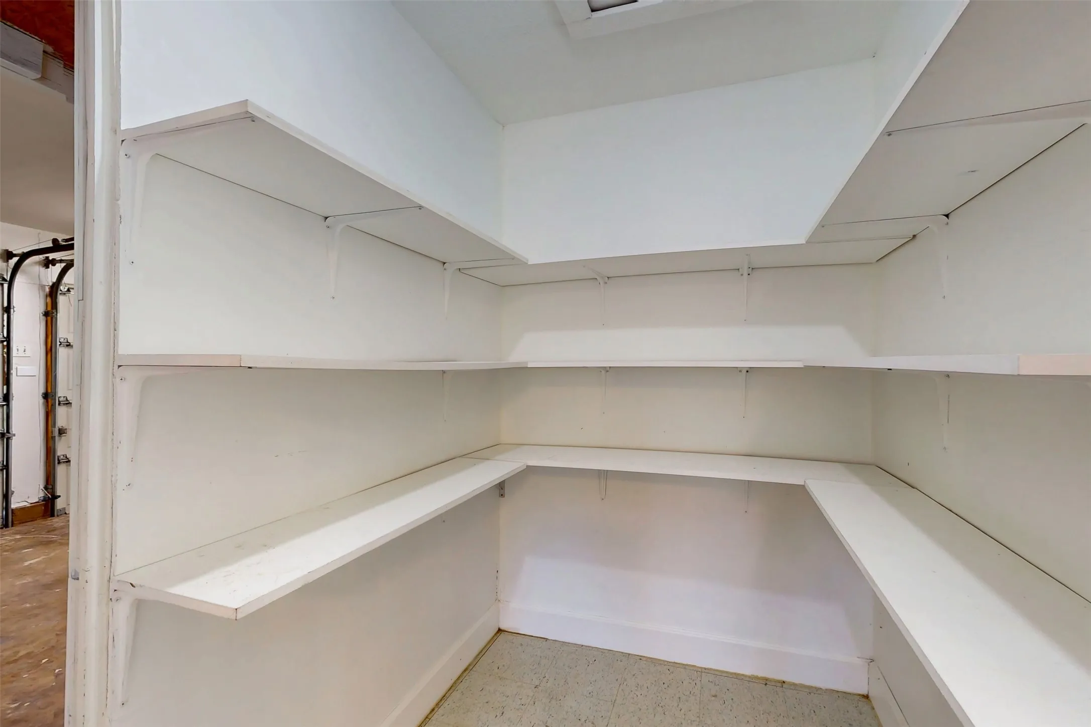 Extra storage room or walk-in pantry is tied to the HVAC venting!