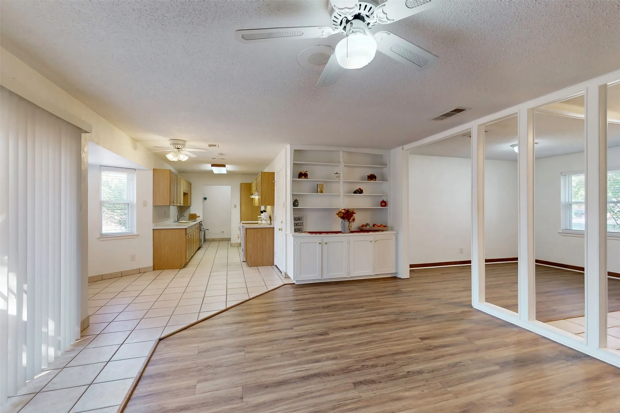 Built-in buffet and shelves provide additional dining storage and an opportunity to showcase your favorite items!