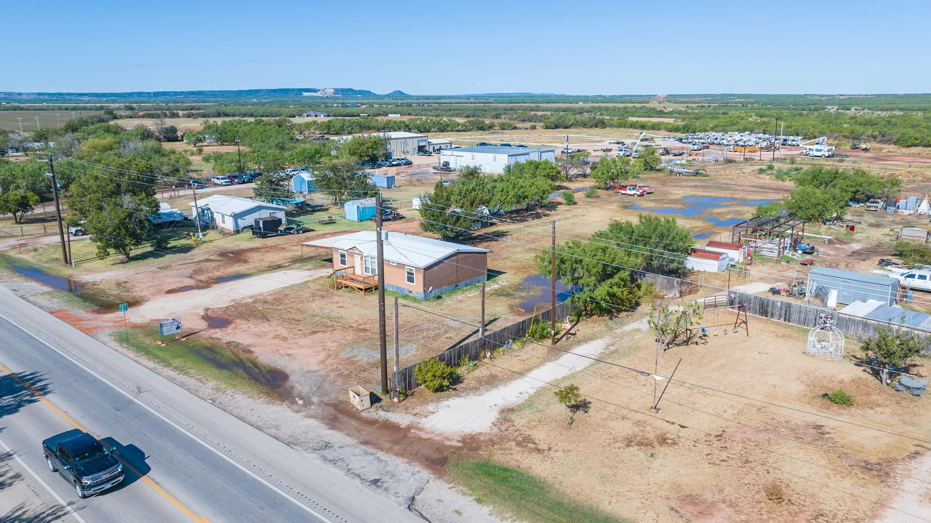 Expansive property with direct road frontage