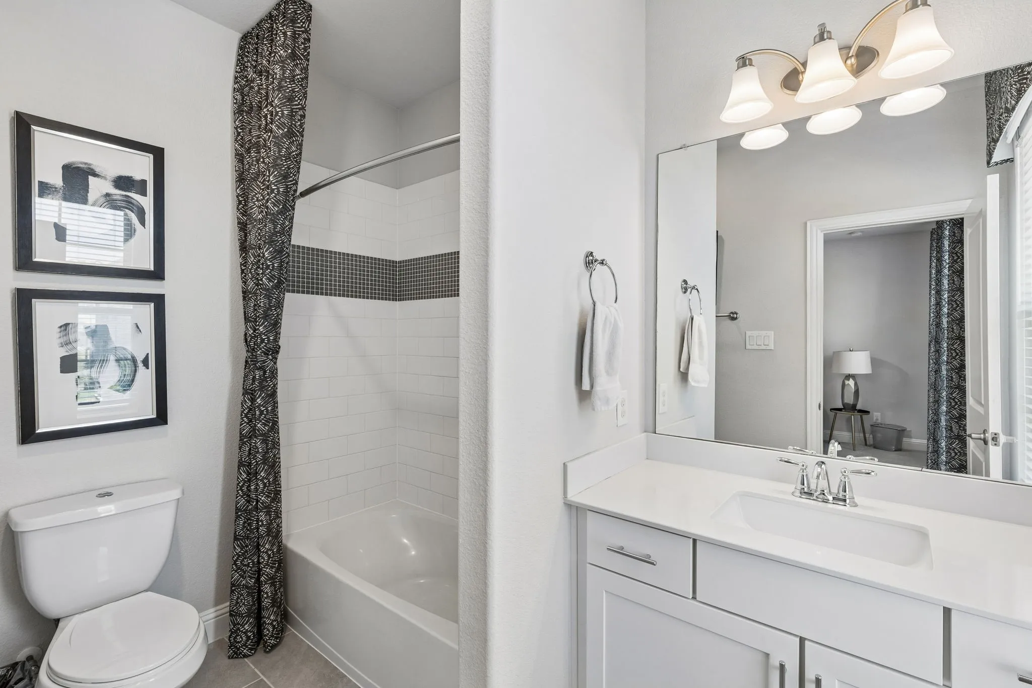This bathroom is an En-suite for upstairs bedroom #4 on the front of the home.