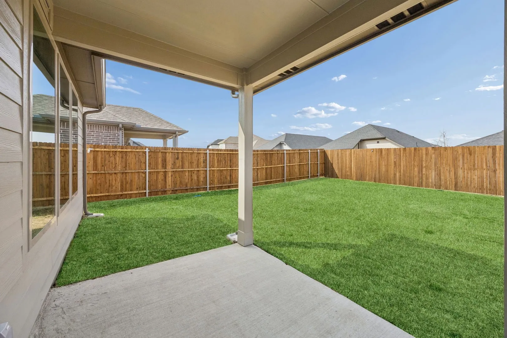 Covered Patio in the Stanley II home plan – REPRESENTATIVE PHOTO