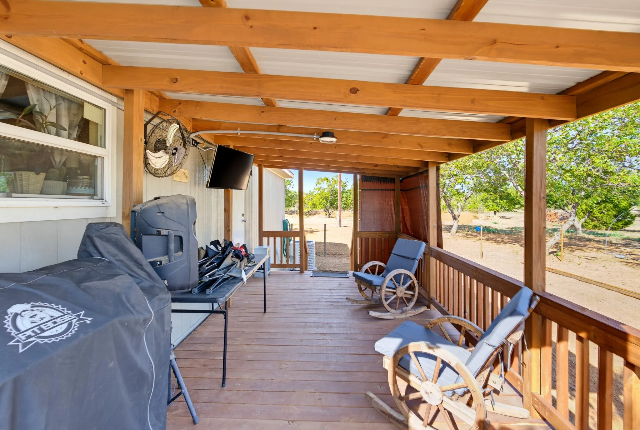 Covered back porch