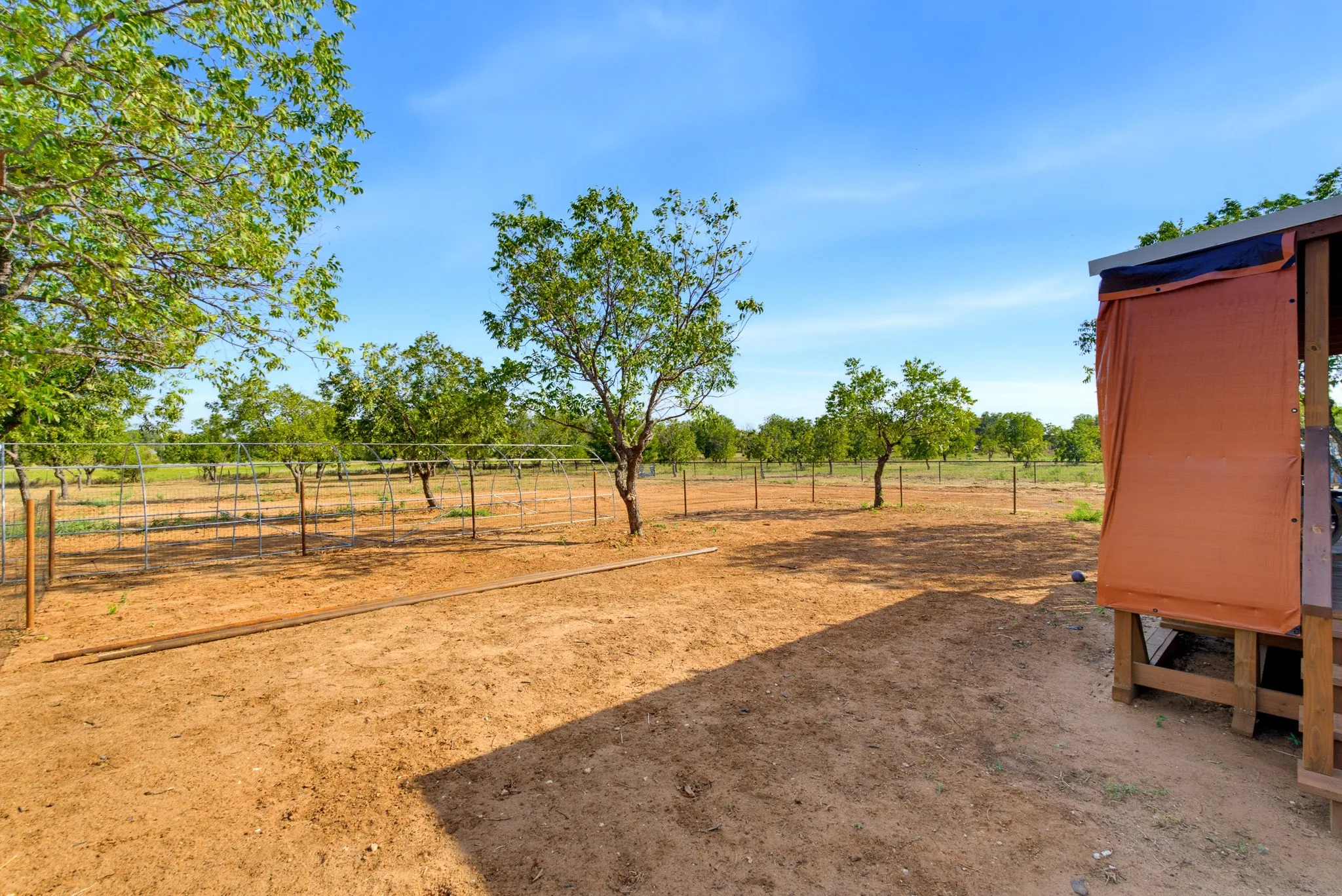 Fenced backyard perfect for dogs