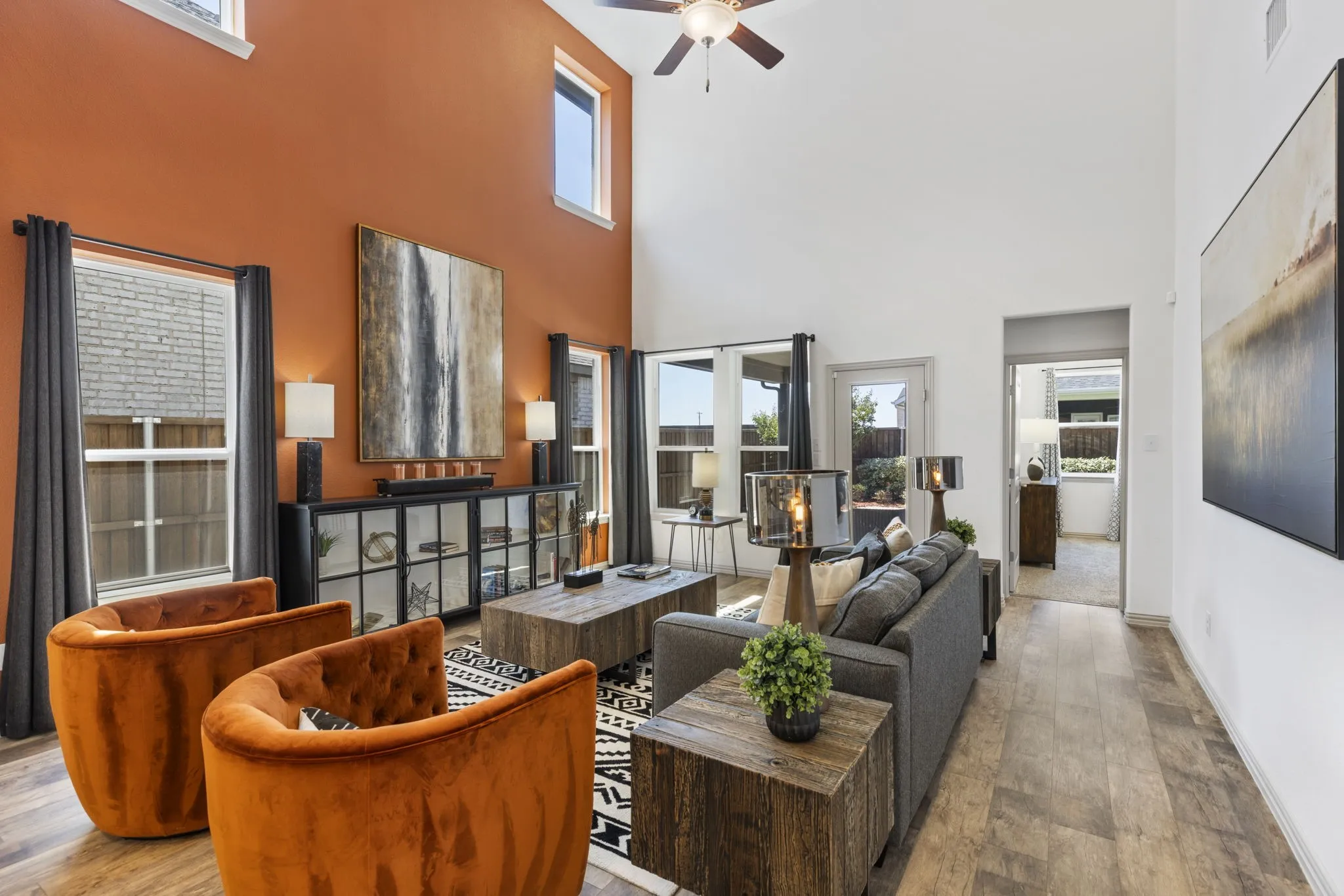 Vaulted ceilings with a ceiling fan