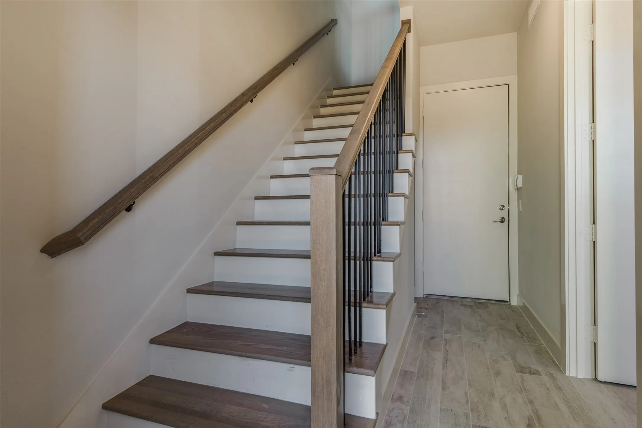 Stairs up to second floor