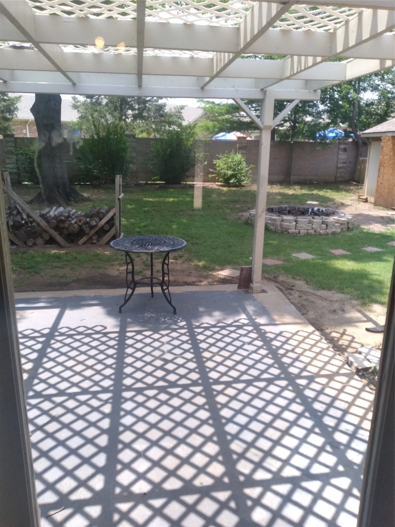 Inviting backyard