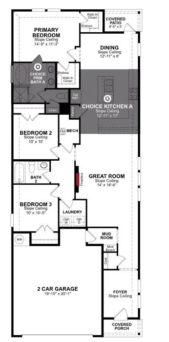 Beazer Homes Saratoga Primrose Floorplan.