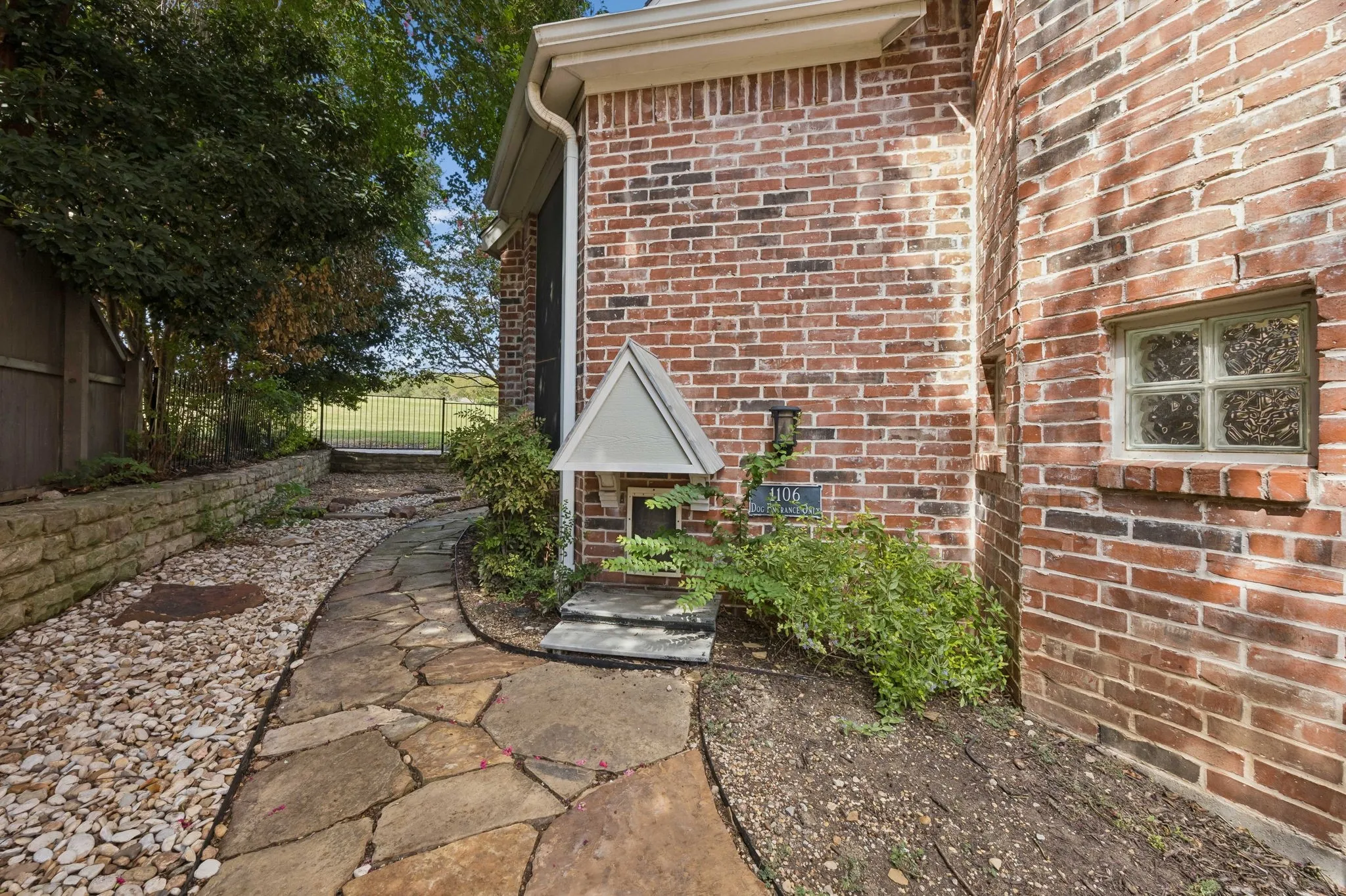 Your four-legged family members have their dedicated entrance! They can access the backyard as needed and you are able to close the doggie door from the inside.