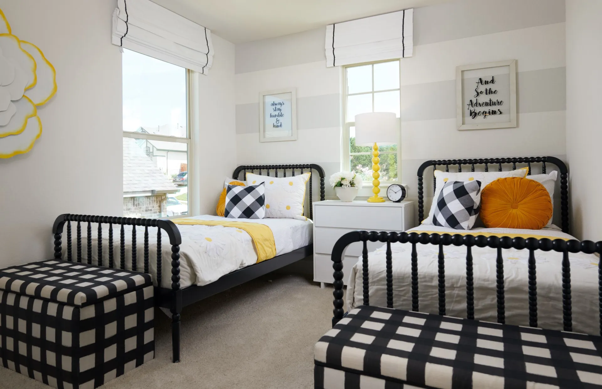 *Model Representation - Spacious secondary bedroom with large windows