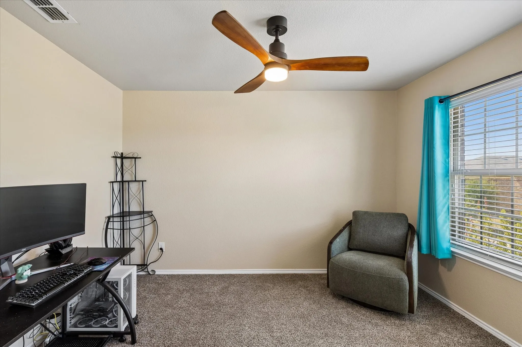 Fourth bedroom currently used as an office.