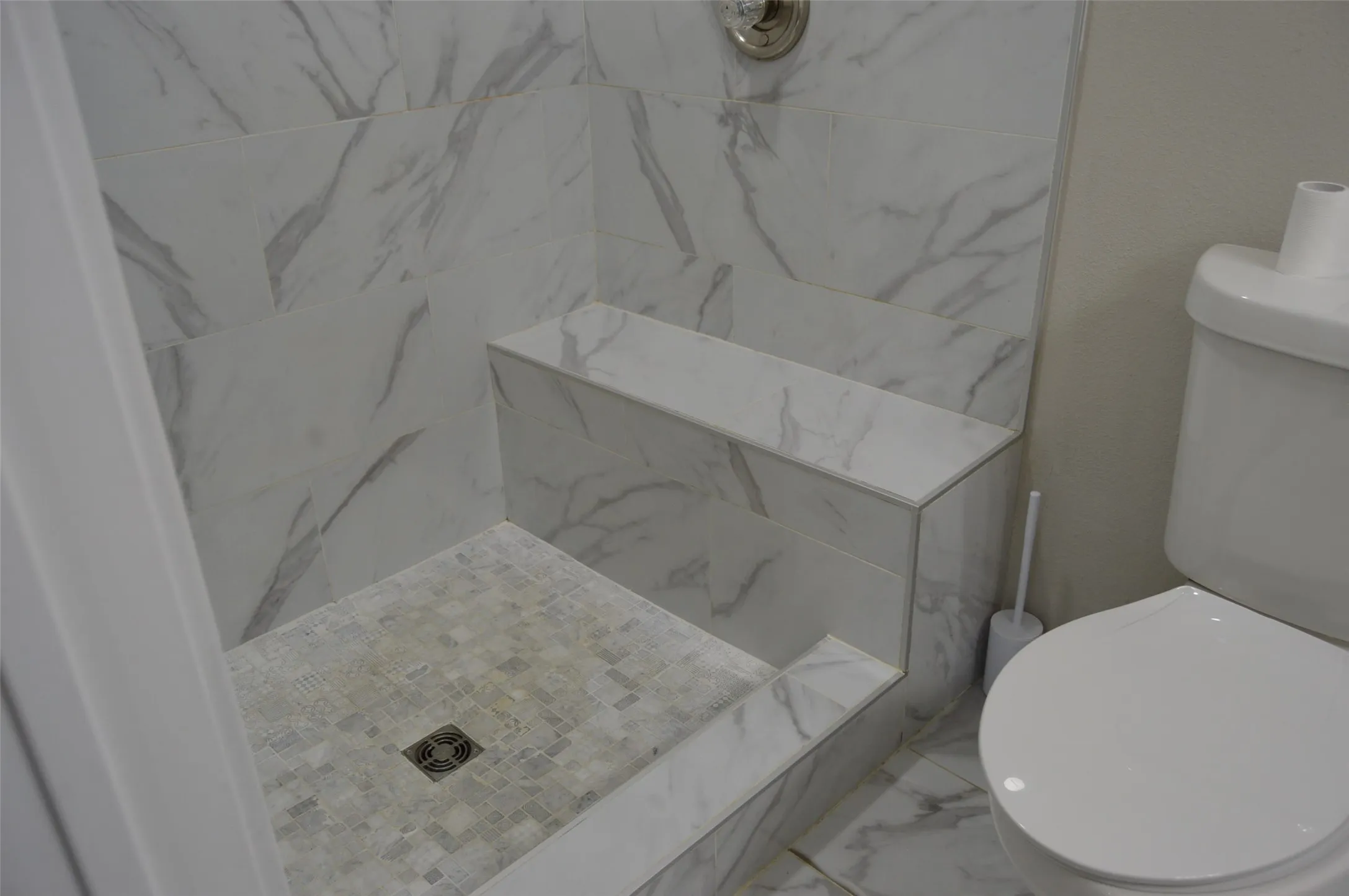 Step-in custom shower
