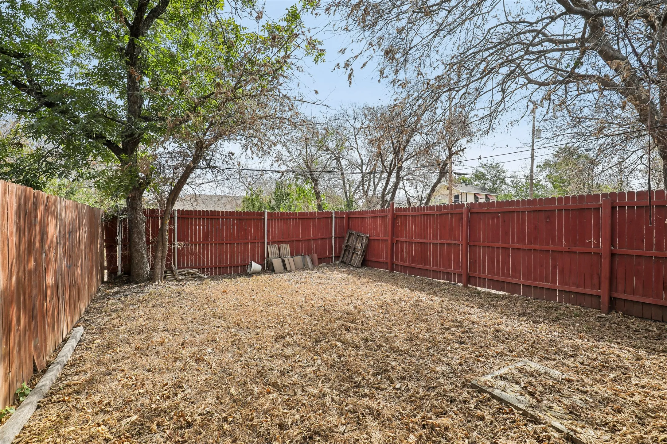 Nice size grassed backyard