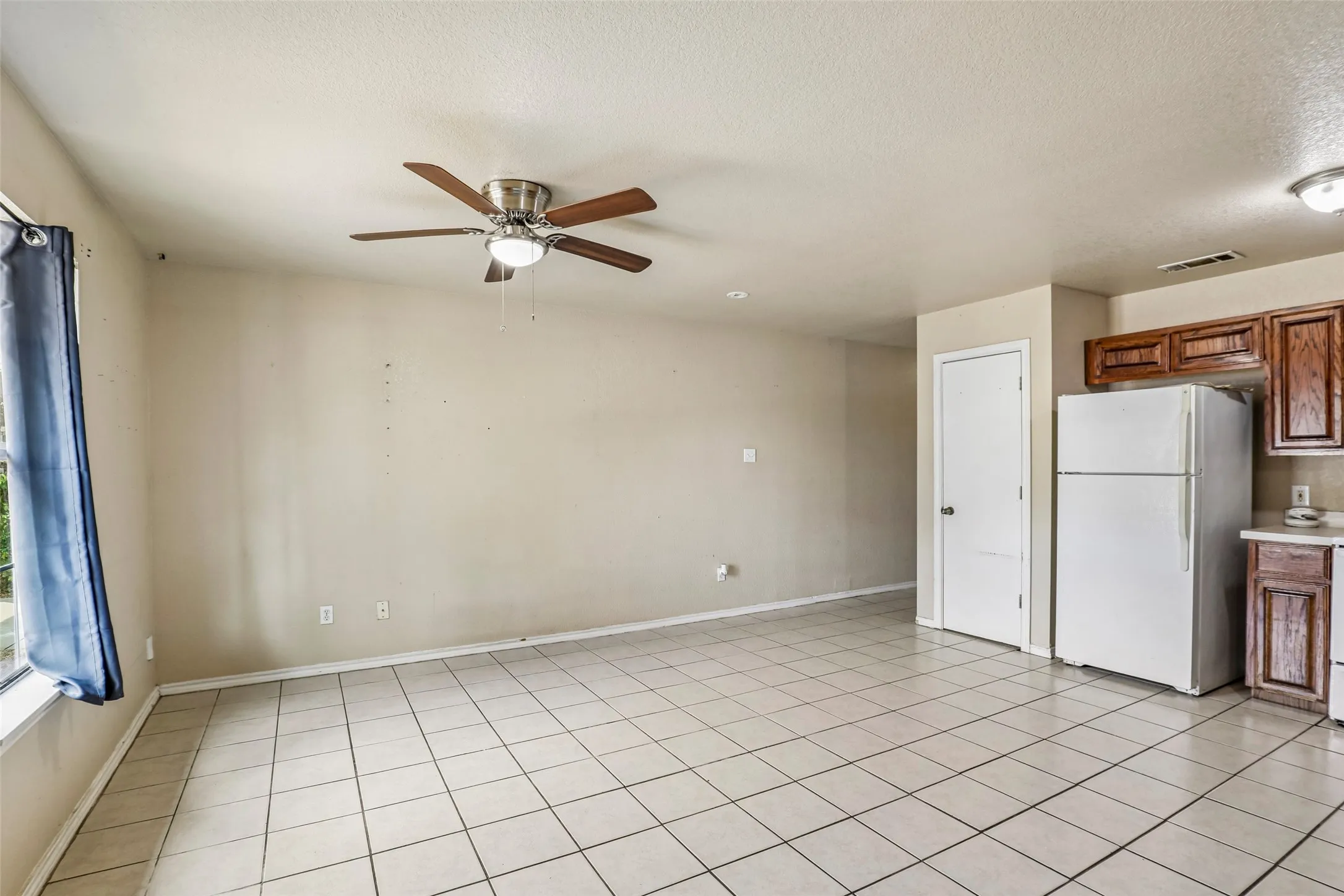 Unit 101 living area open to the kitchen