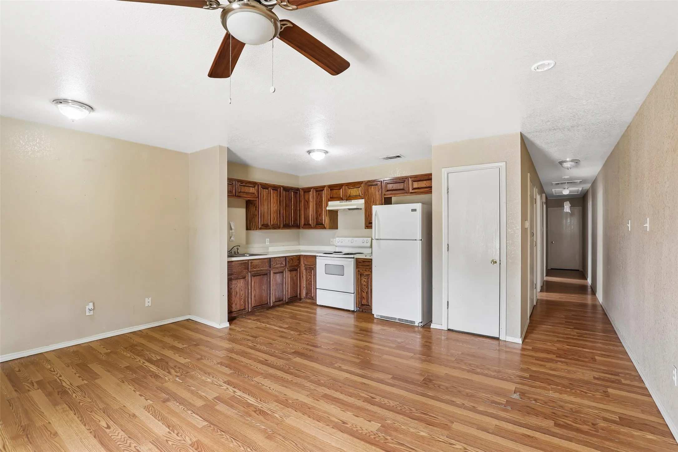 Open kitchen and living space