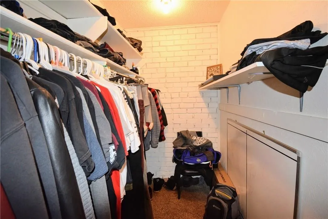 Built-in closet shelving and hanging rods