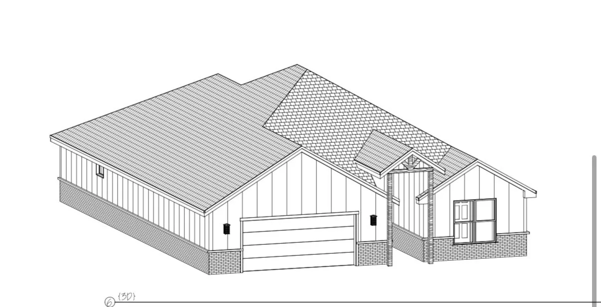 Architectural Drawing. Illustrating the exterior perspective of the property's design
