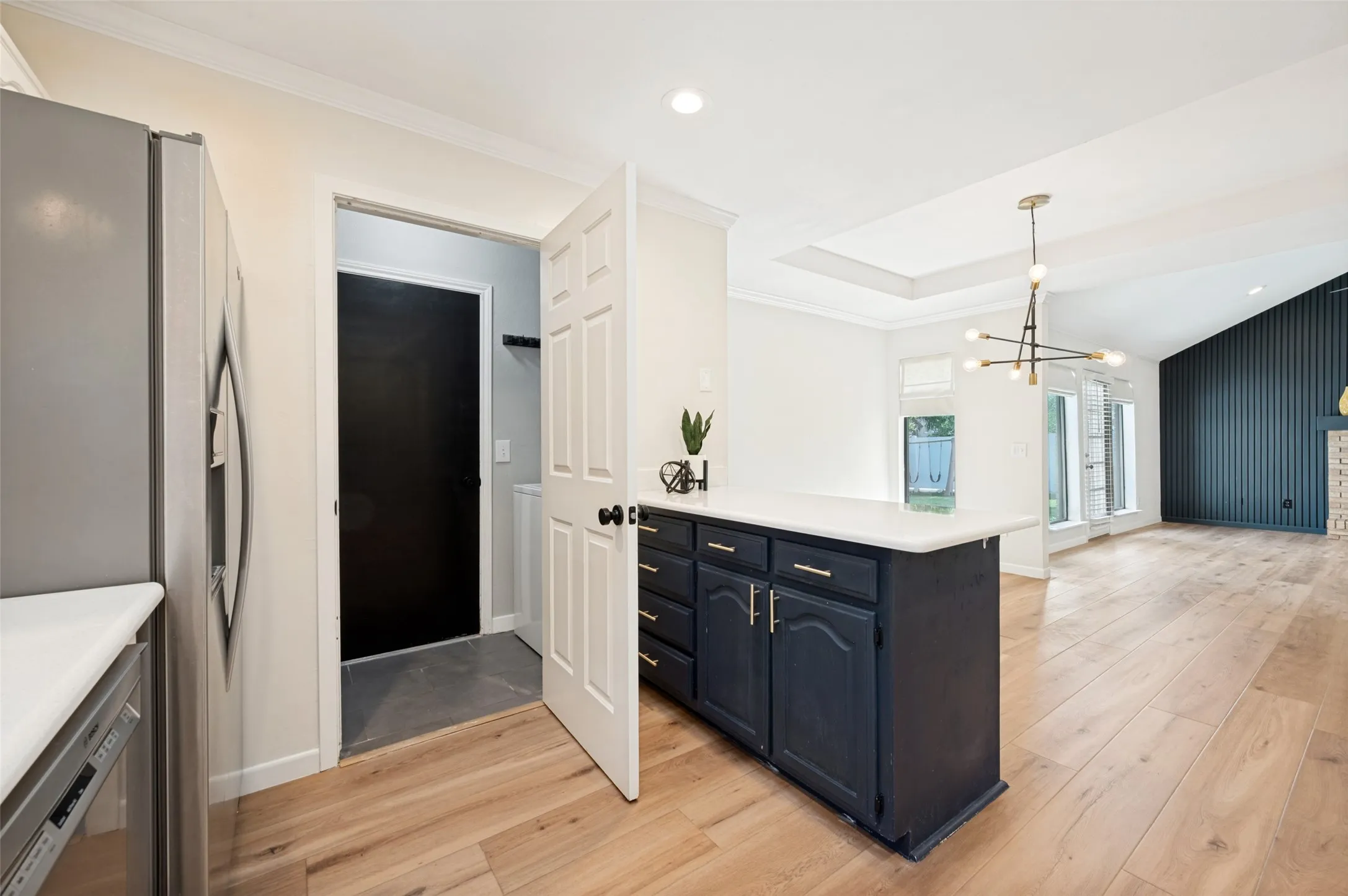 leading to separate laundry room