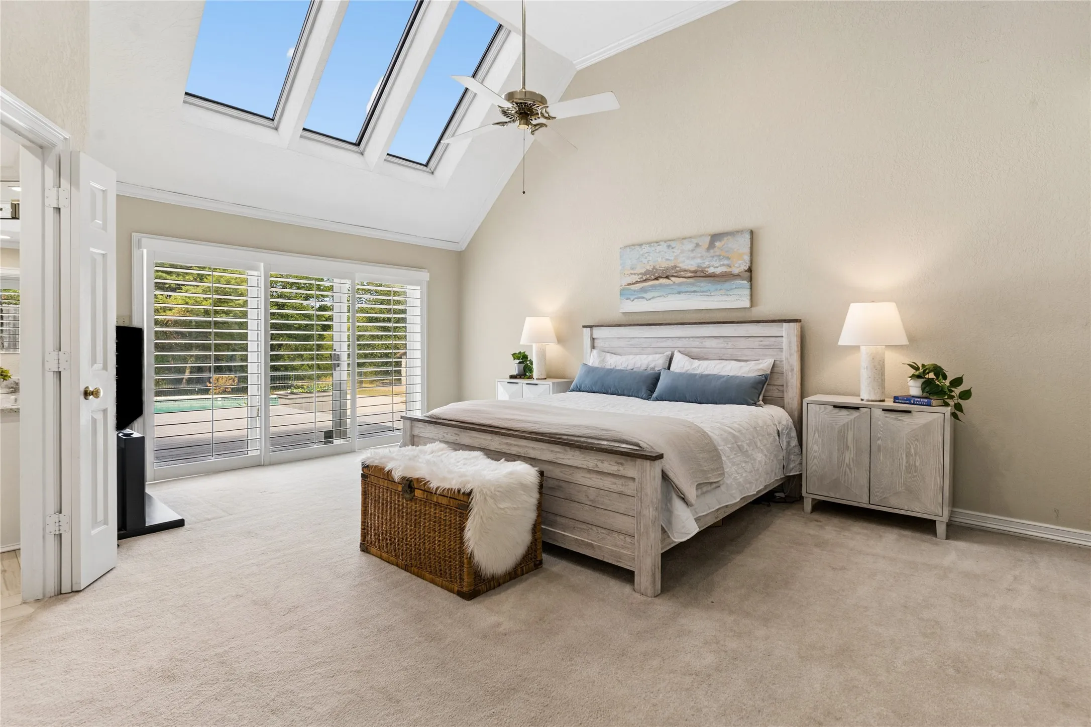 Spacious primary bedroom