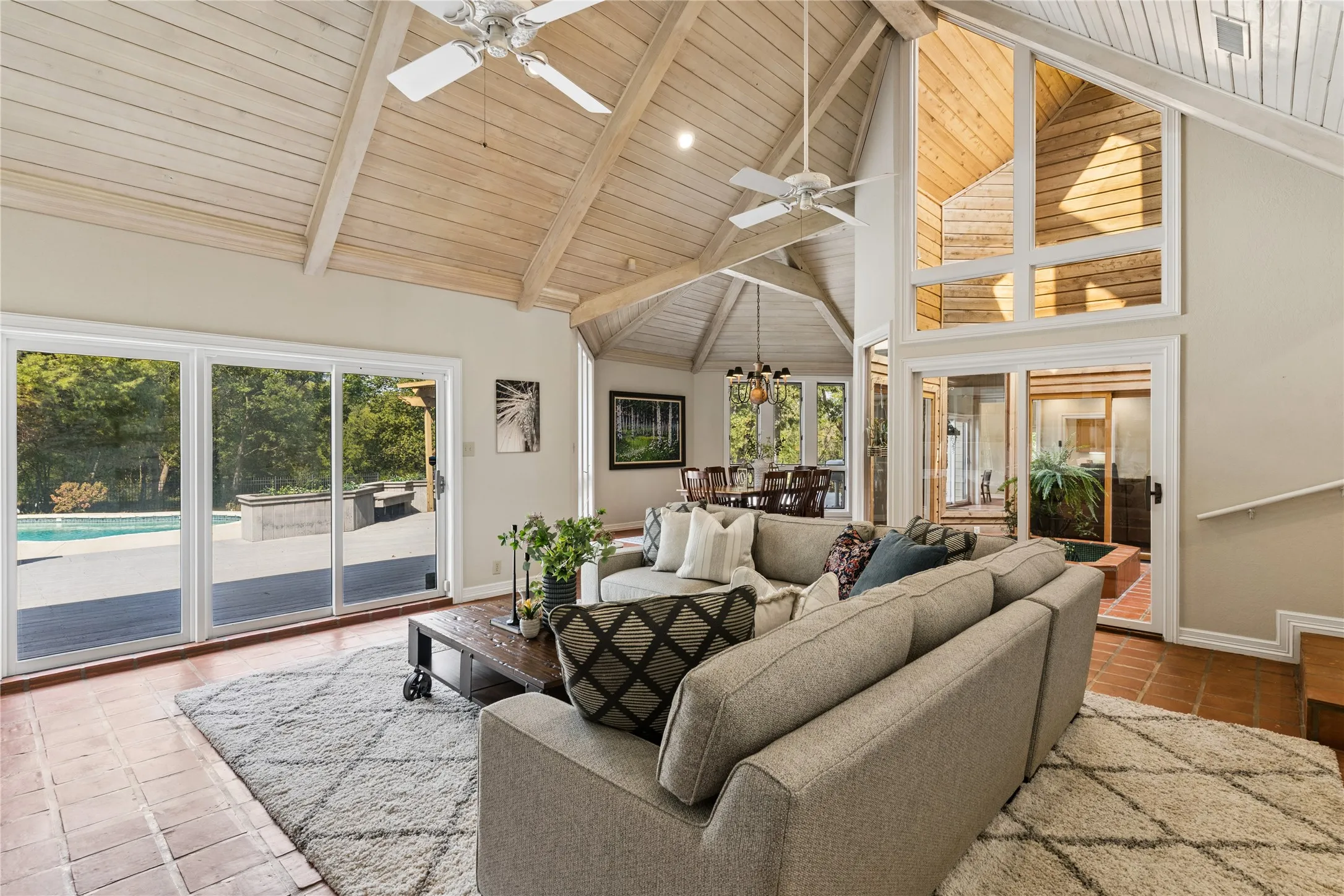 Formal living is bright and opens directly to the back patio