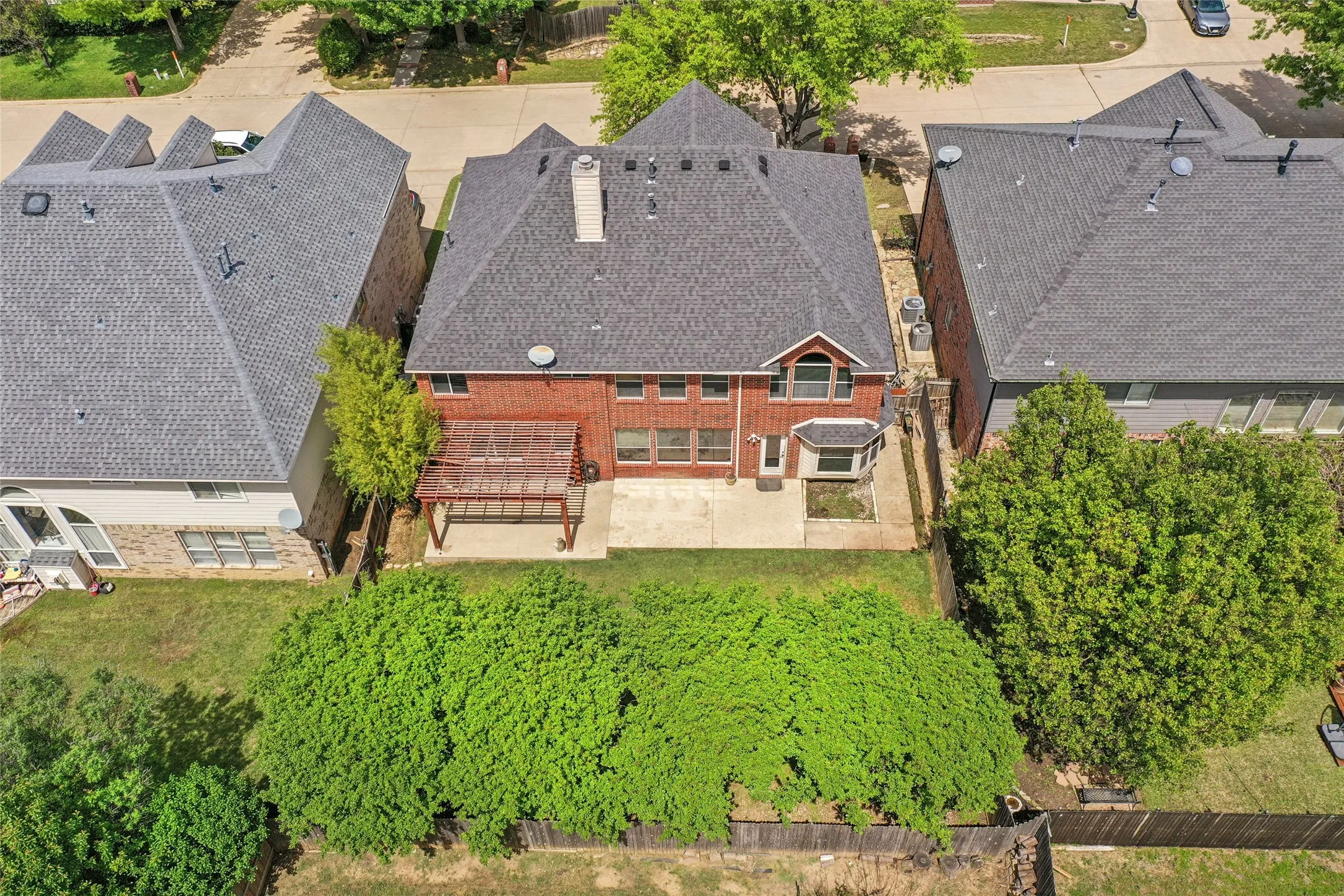 View from above of property