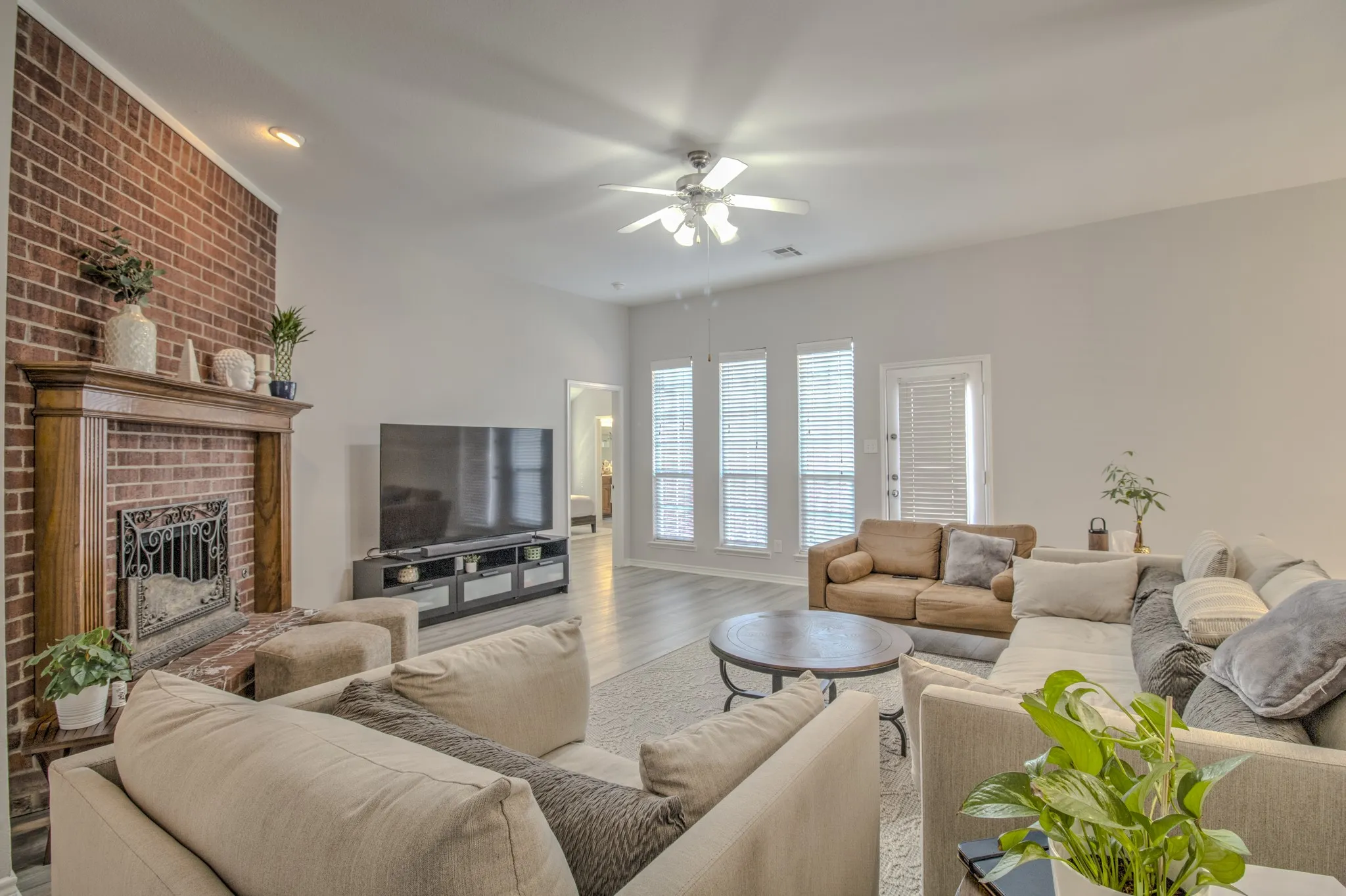 Enjoy time with family and friends in the Open Living room.