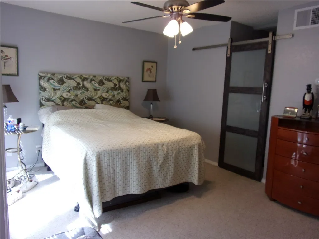 Master Bedroom with Barn Door to Master Bath