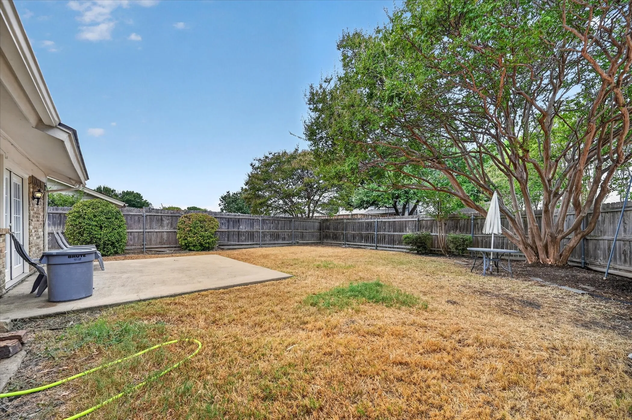 Nice size backyard with tree