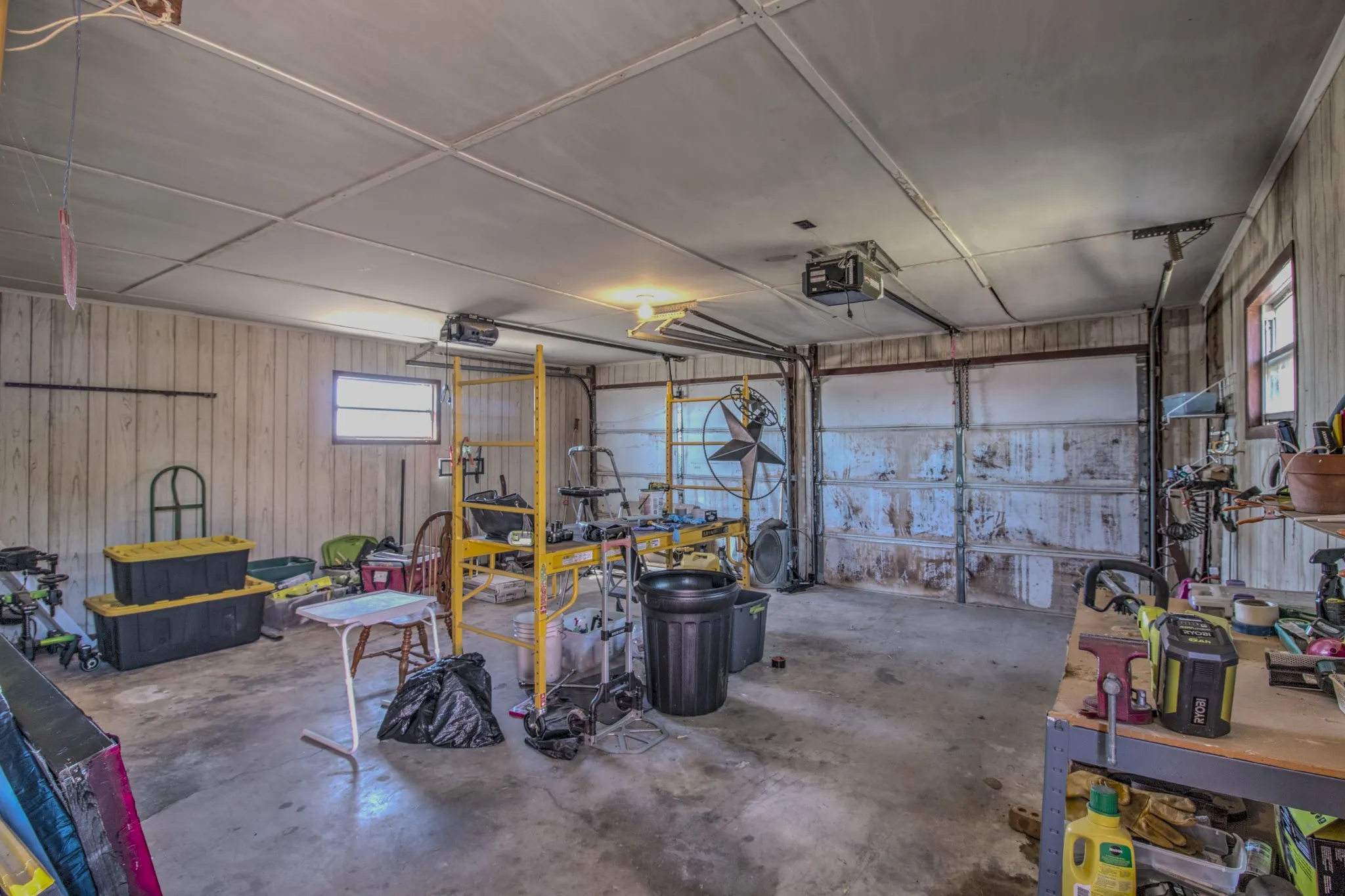 2 car garage space, with plenty of room for outdoor toys and tools!