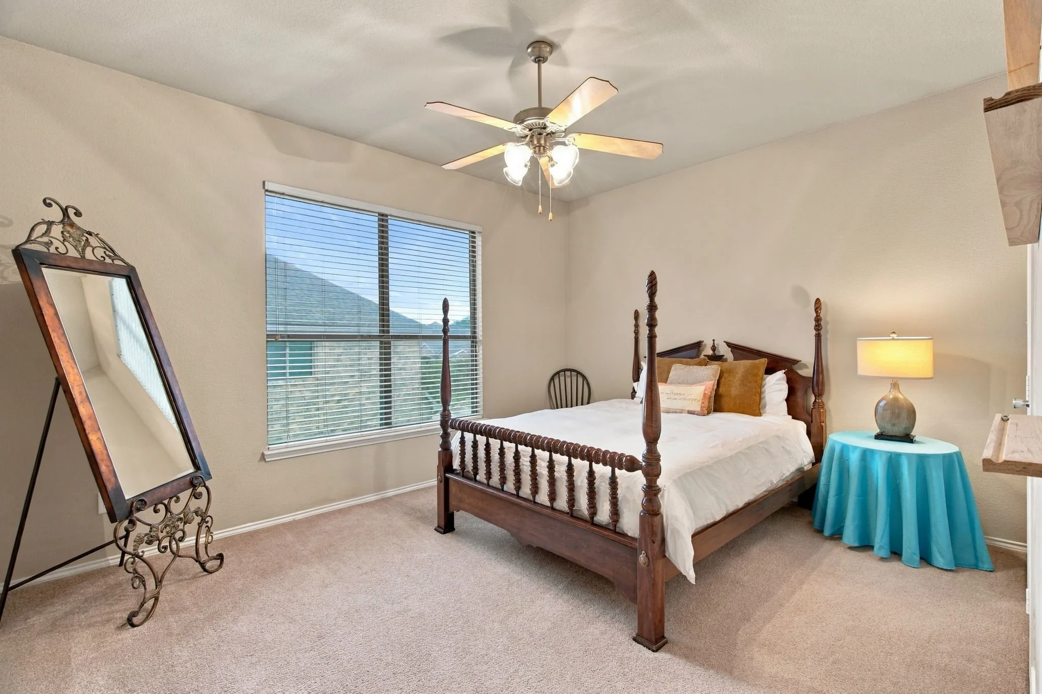 Upstairs 4th Bedroom. Very large. Great for multi gen or to have a very private retreat that is closed off from the downstairs area