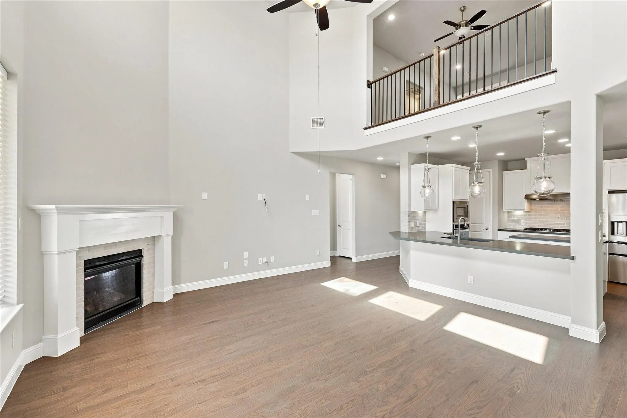 Double height open air feel throughout.