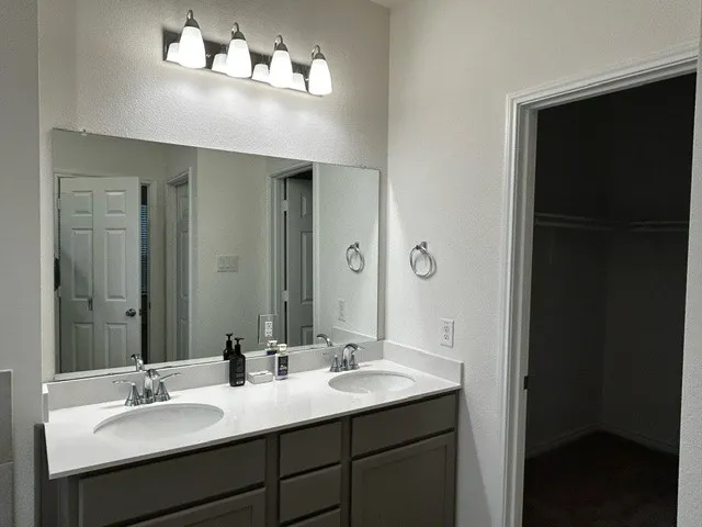 Bathroom featuring vanity