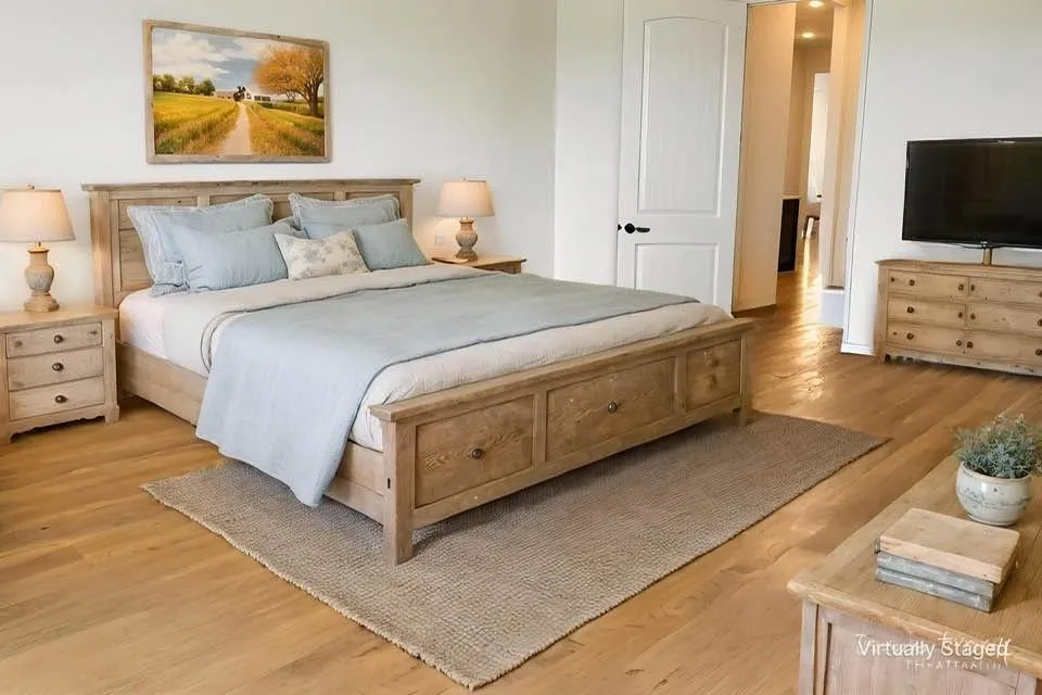 Retreat to the luxurious owner's suite, where a spa-inspired bath awaits with a freestanding soaking tub, oversized walk-in shower, granite vanities, and a thoughtfully placed door connecting the walk-in closet directly to the utility room, complete with a sink and built-in cabinetry for effortless organization.