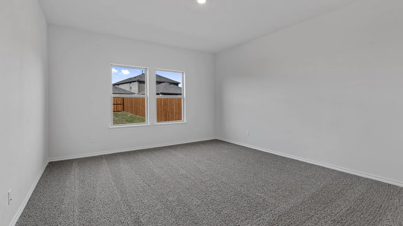 Neutral-toned carpeting paired with light walls