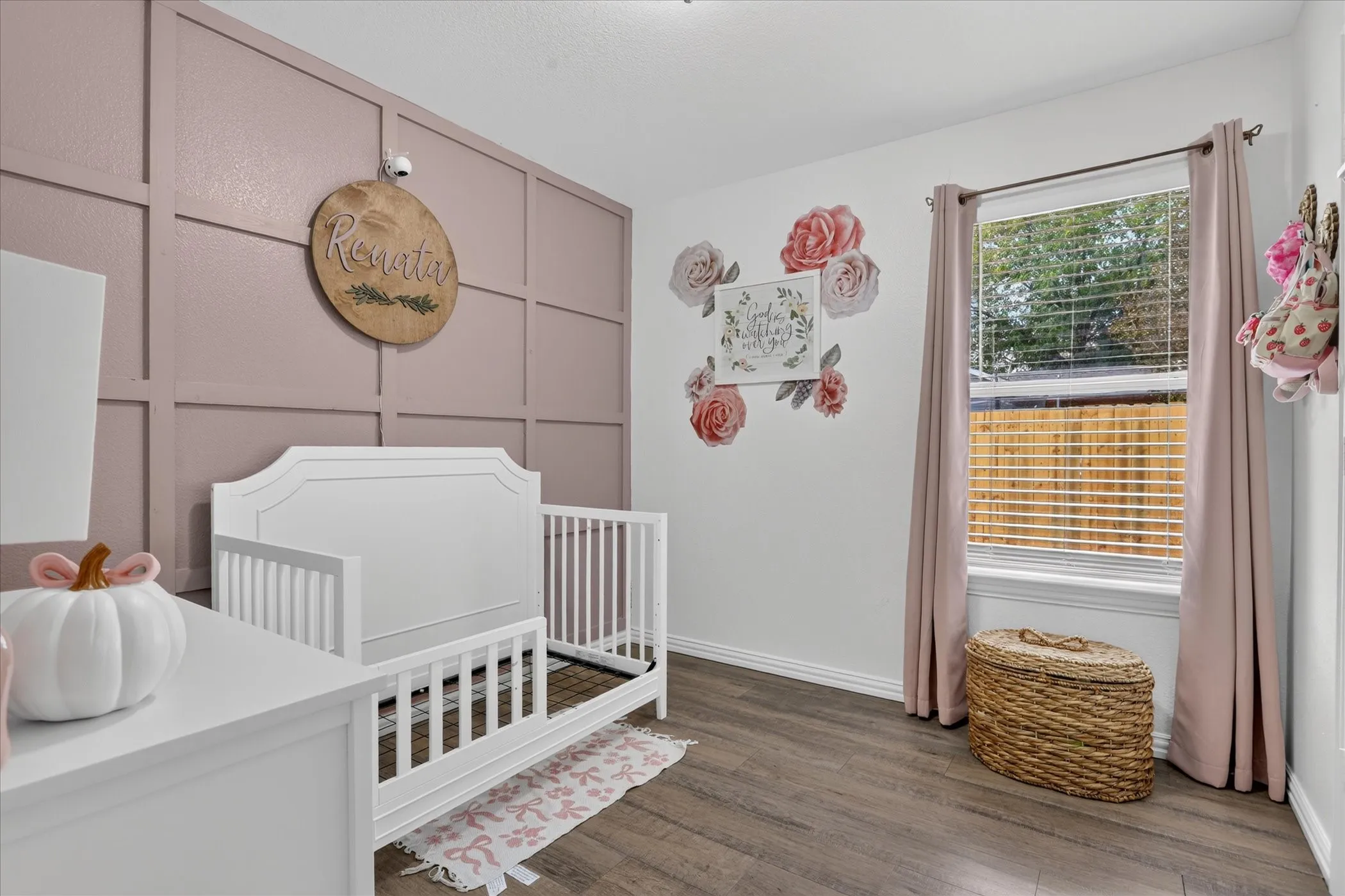 Feature wall with decorative paneling