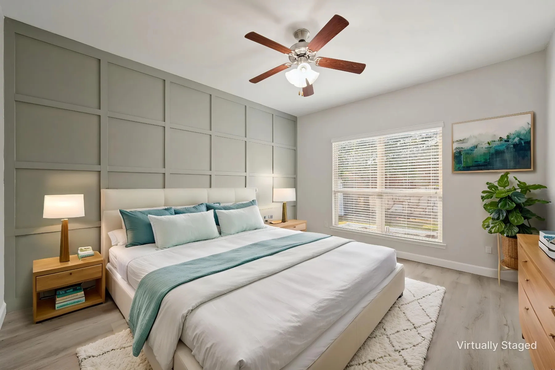 Accent wall with panel molding