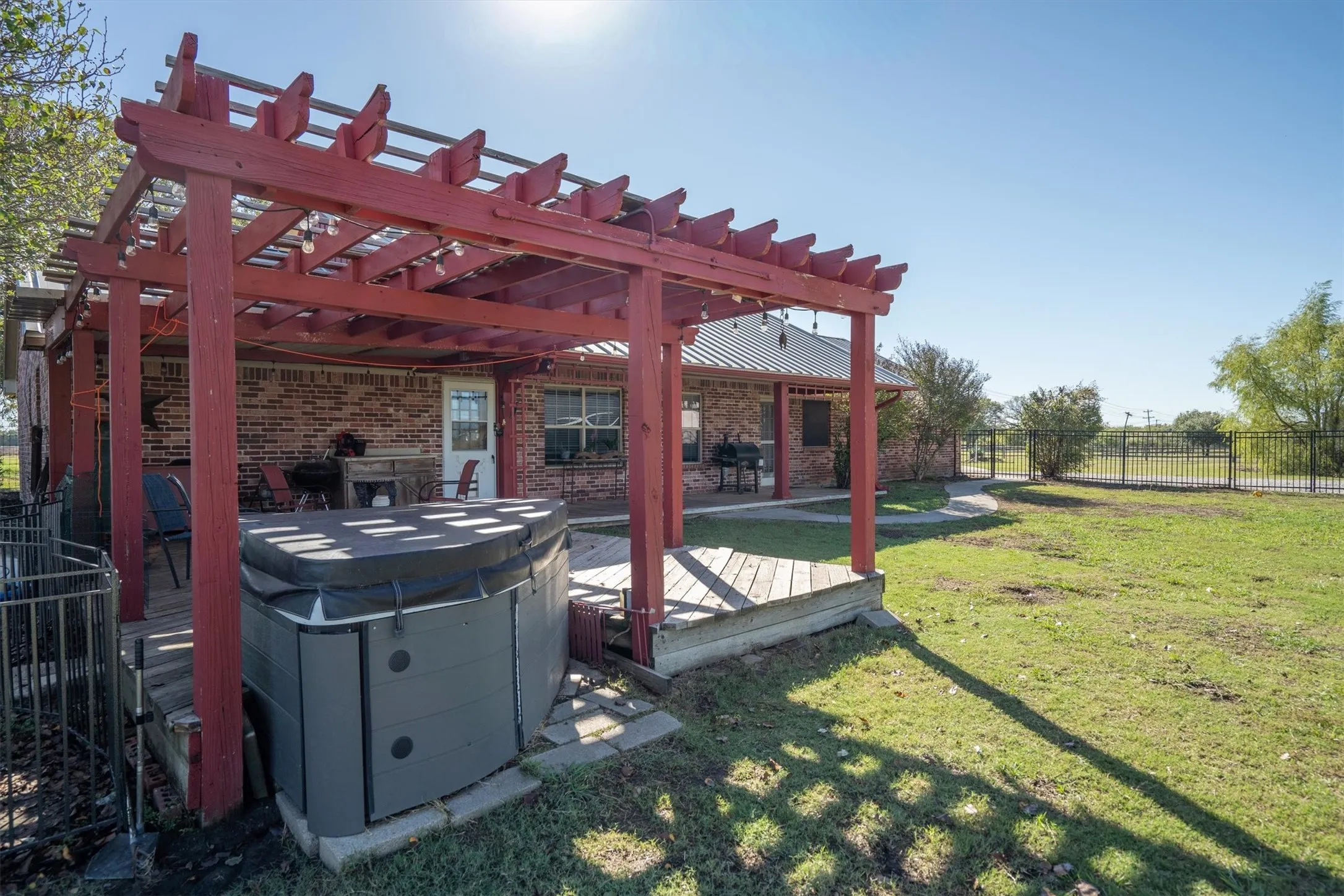 Backyard with Hot tub