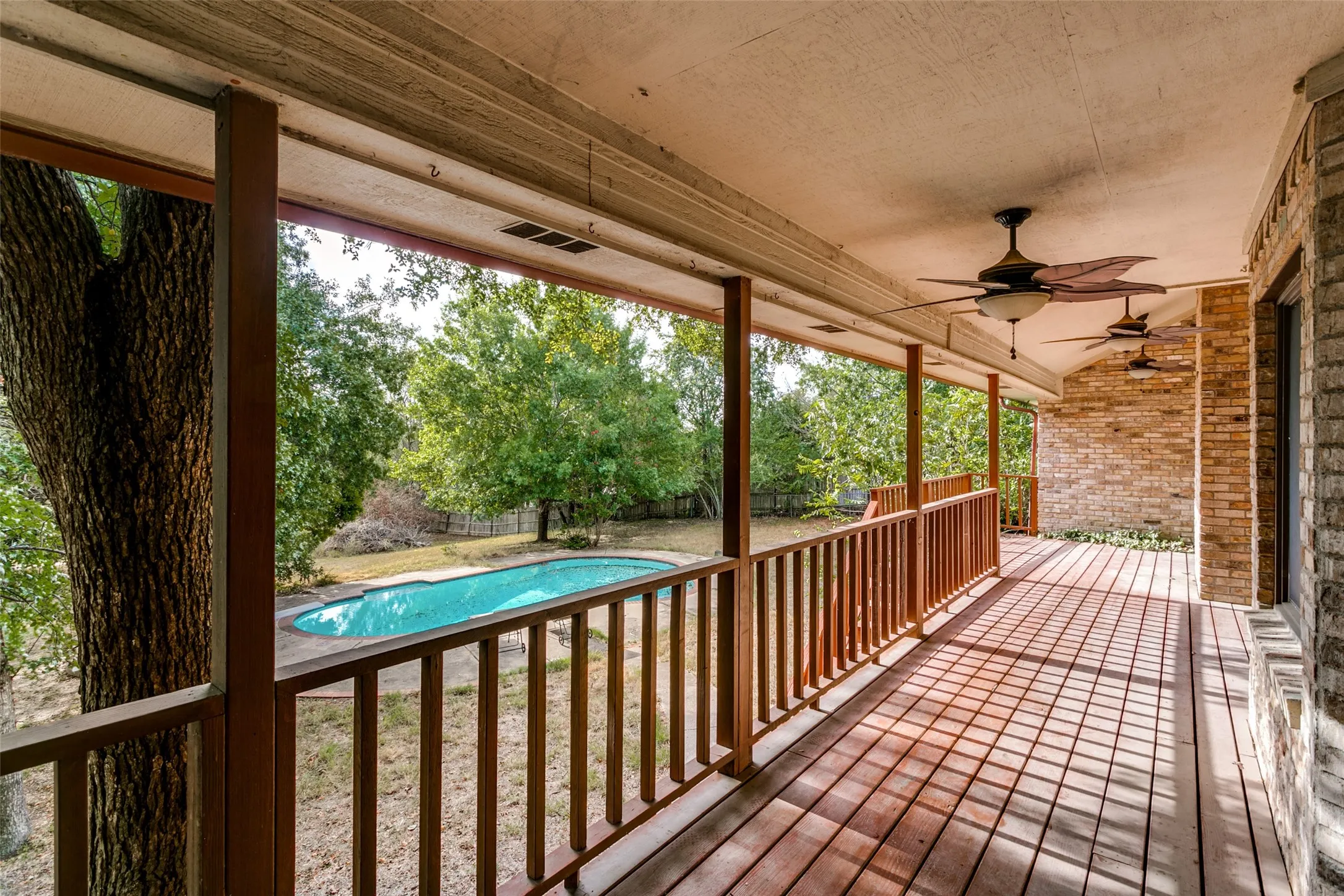 Wrap Around Deck Pool View