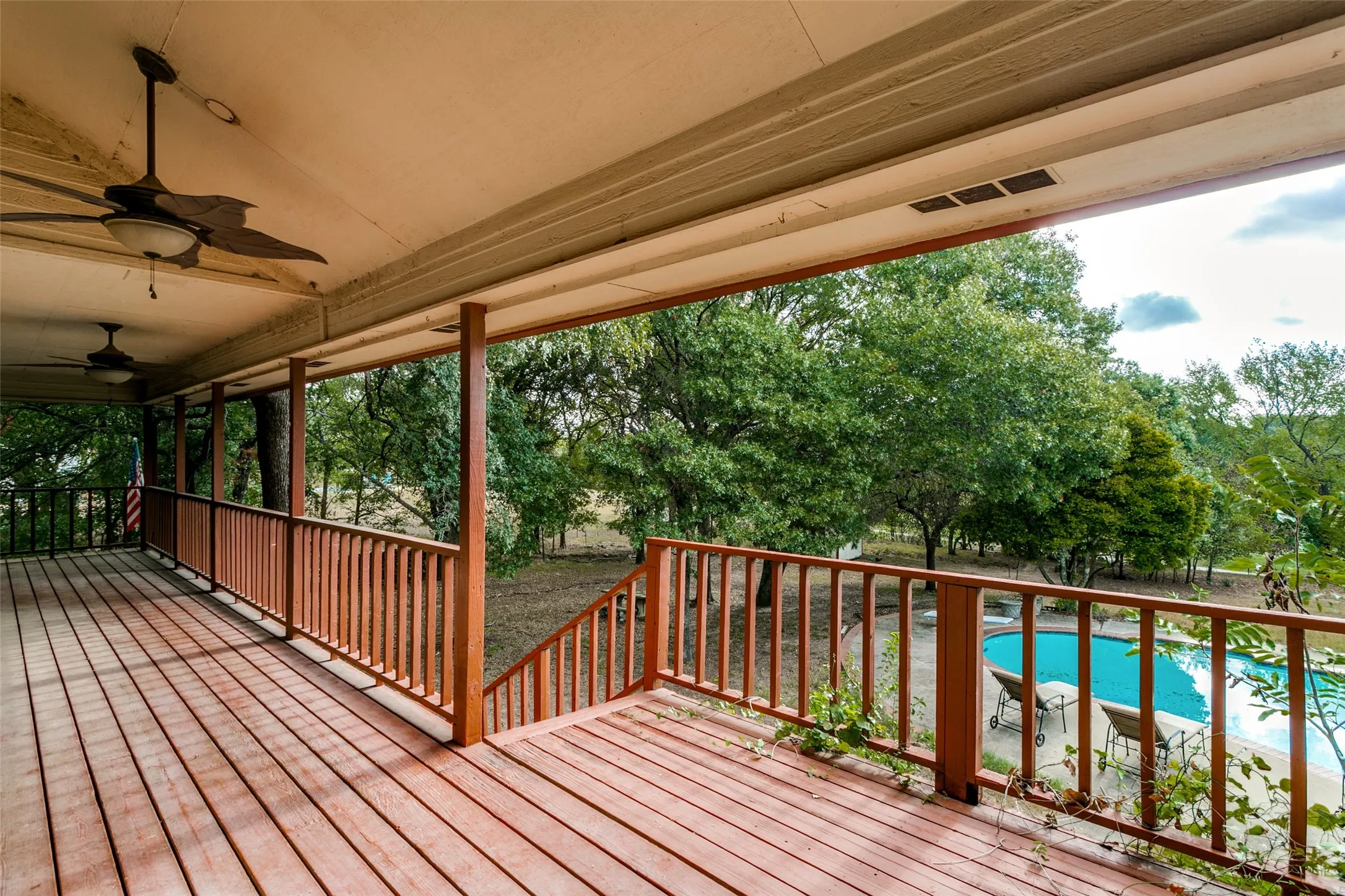 Wrap Around Deck Pool View