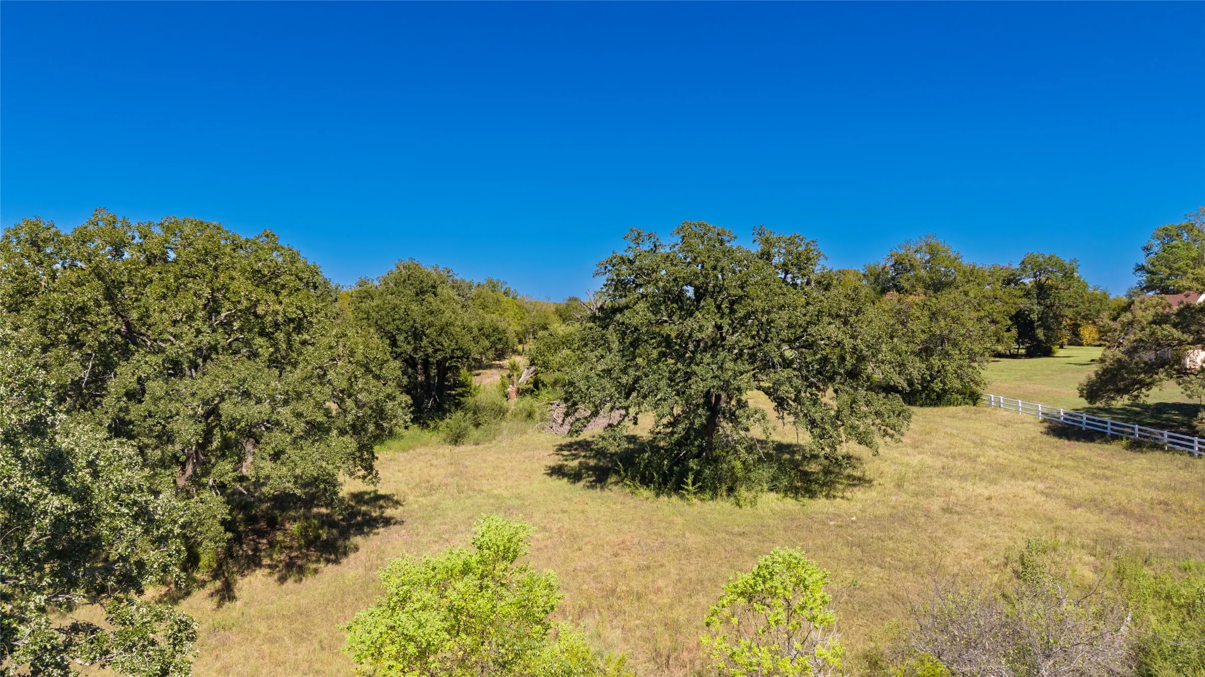 Hilltop acreage with numerous mature Oak Trees grace this 10 acres on edge of town.