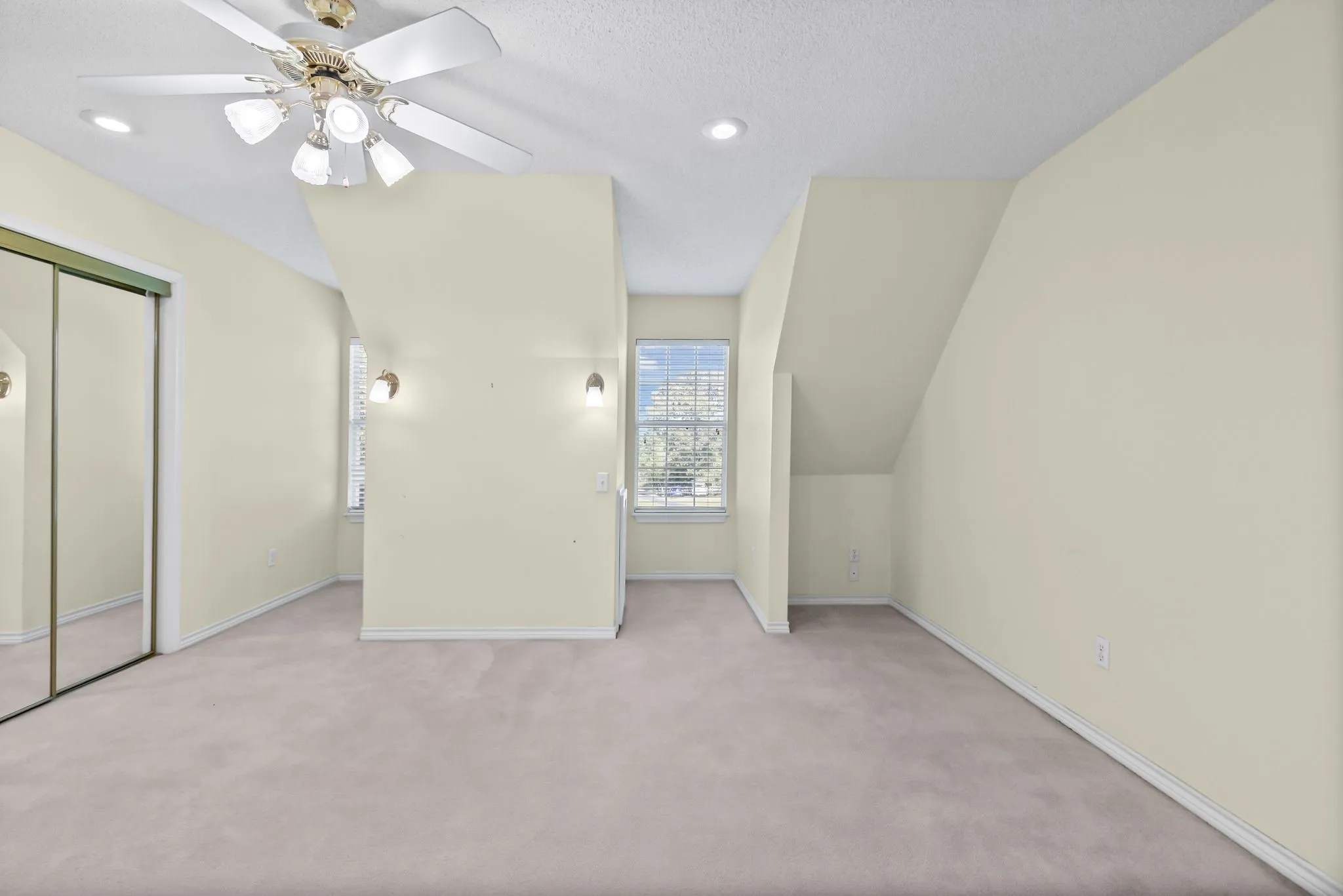 Bedroom 4 or Craft Room is upstairs, with two window nooks, extra-large closet with shelving, and ensuite bath.