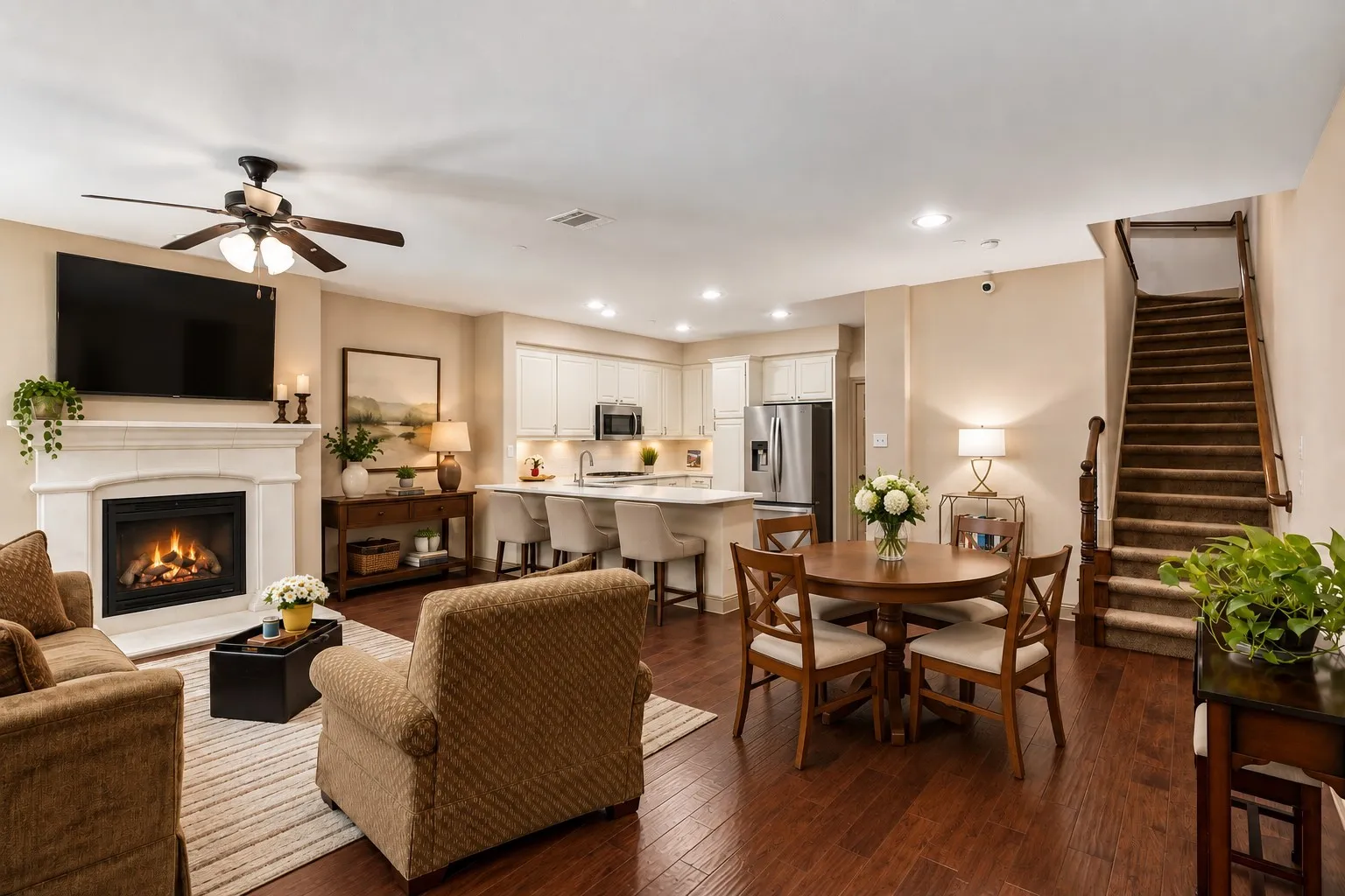 Open Living Floor Plan—Virtually Staged